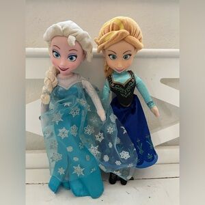 Disney Frozen Elsa and Anna Doll Plush Toy Soft Body Vinyl Face